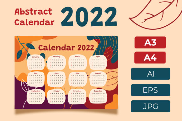 Abstract Natural Calendar 2022: A Design Asset for Every Season