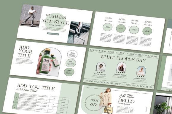 Aesthetic Sage: The Green-Toned Template for Modern Brands