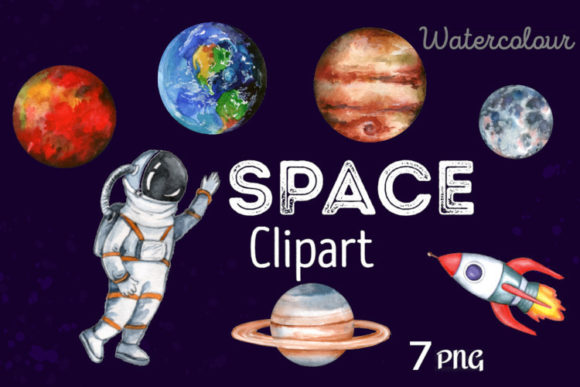 Astronaut Among the Planets: A Watercolour Journey