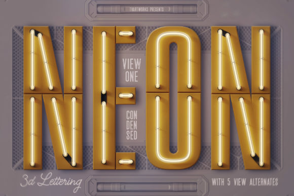 Condensed Neon 3D Lettering: A Designer's Guide to Electric Visuals