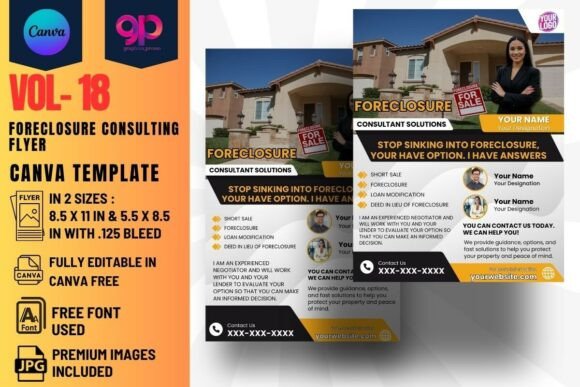 Foreclosure Consulting CANVA Flyer VOL18: Professional Marketing Made Simple