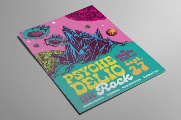 Galactic Grooves: Designing with a Psychedelic Rock Flyer