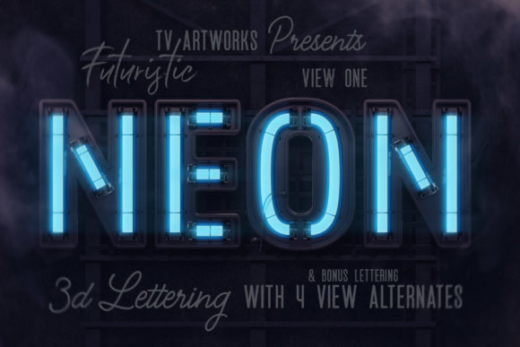 Illuminate Your Projects with Futuristic Neon 3D Lettering