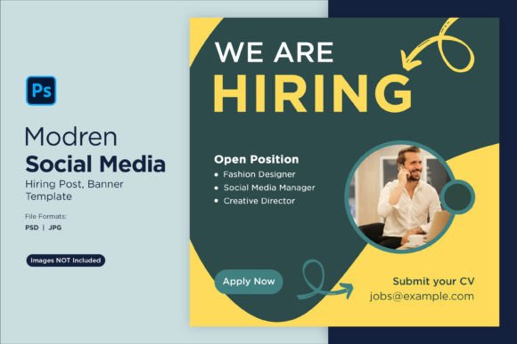Modern Hiring Templates: Social Media Post 54
