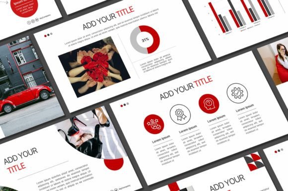 Red Powerpoint Template Business: A Bold Choice for Your Brand