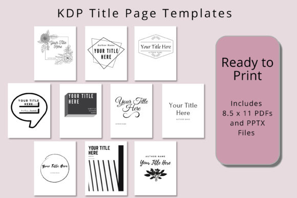 Stop Staring at a Blank Page: Transform Your KDP Book with Professional Title Page Templates