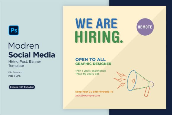 We Are Hiring Social Media Post 93: A Design Template for Your Next Hire